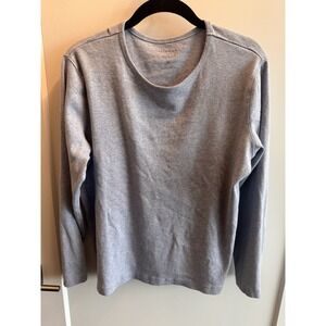 Preswick‎ and Moore Women's Top Grey Tee Shirt Long Sleeve Cotton Size XLarge